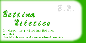 bettina miletics business card